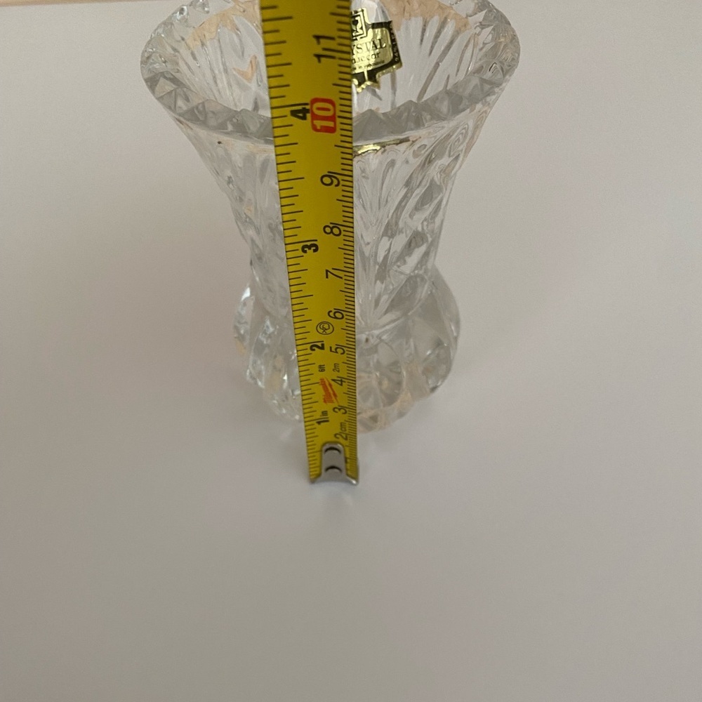 VINTAGE Zajecar 24% Lead Crystal Yugoslavia Elegant & Classy Toothpick Holder - Picture 8 of 10